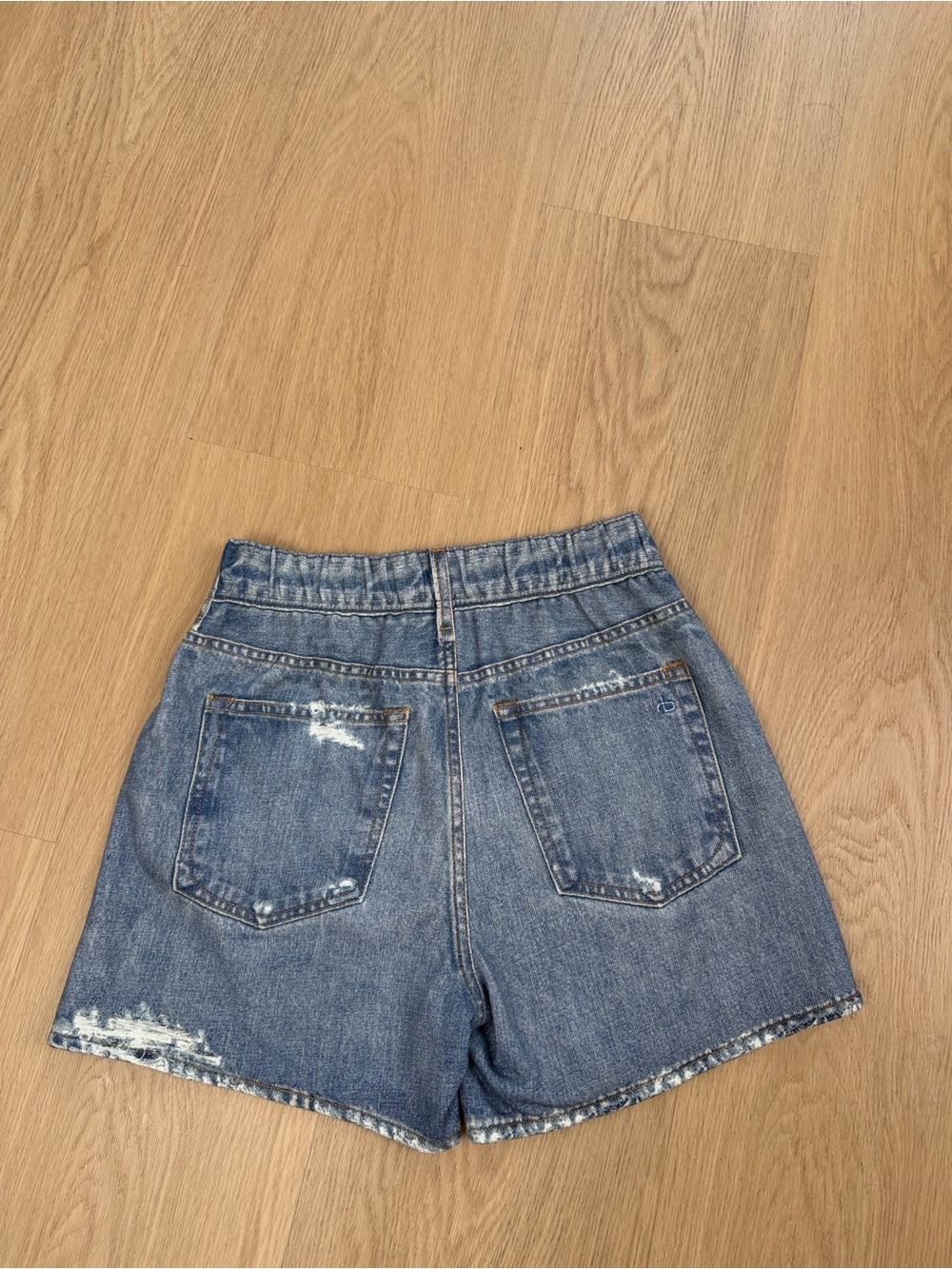 NWOT Rag & Bone Miramar Denim Print Cotton Terry Shorts in Brooke XS - Picture 12 of 13